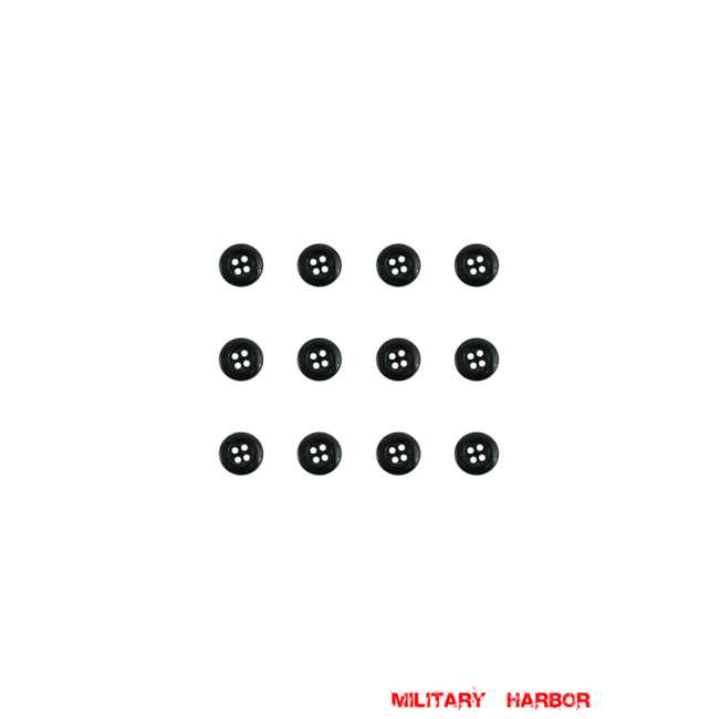 WWII German Black Resin Dish buttons 11mm (12 PCS) WW2 german,SS,waffen SS,wehrmacht,german buttons,WWII German Buttons,WW2 buttons,WWII german,WWII military surplus,replica military,