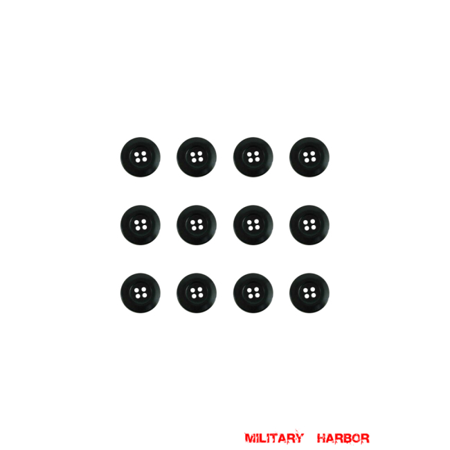 WWII German Black Resin Dish buttons 22mm (12 PCS) WW2 german,SS,waffen SS,wehrmacht,german buttons,WWII German Buttons,WW2 buttons,WWII german,WWII military surplus,replica military,