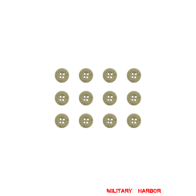 WWII German DAK sand color Resin Dish buttons 18mm (12 PCS) WW2 german,SS,waffen SS,wehrmacht,german buttons,WWII German Buttons,WW2 buttons,WWII german,WWII military surplus,replica military,