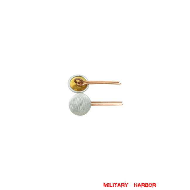 WWII German German Visor Cap Buttons Silver 12mm (2PCS) WW2 german,SS,waffen SS,wehrmacht,german cap buttons,WWII German Buttons,WW2 buttons,WWII german,WWII military surplus,replica military,