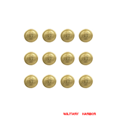 WWII German WWI Imperial German Prussian Crown General Button 18mm (12pcs) WW1 german,Imperial German,Prussian,wehrmacht,german buttons,WWII German Buttons,WW2 buttons,WWII german,WWII military surplus,replica military,Prussian buttons