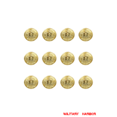 WWII German WWI Imperial German Crown General  Button 18mm (12pcs) WW1 german,Imperial German,Prussian,wehrmacht,german buttons,WWII German Buttons,WW2 buttons,WWII german,WWII military surplus,replica military,Prussian buttons