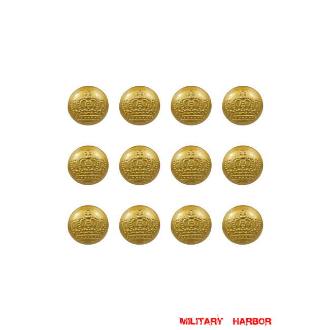 WWII German WWI Imperial German Crown General Button 22mm (12pcs) WW1 german,Imperial German,Prussian,wehrmacht,german buttons,WWII German Buttons,WW2 buttons,WWII german,WWII military surplus,replica military,Prussian buttons