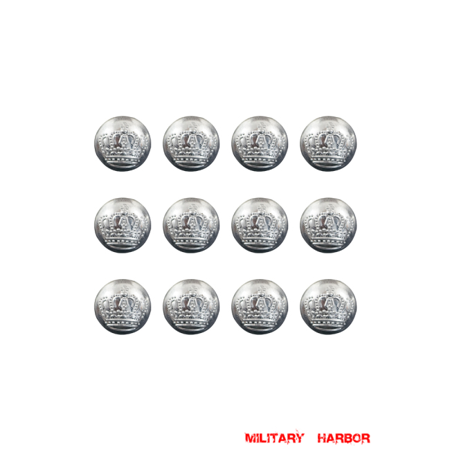 WWII German WWI Imperial German Crown Officer Button 22mm (12pcs) WW1 german,Imperial German,Prussian,wehrmacht,german buttons,WWII German Buttons,WW2 buttons,WWII german,WWII military surplus,replica military,Prussian buttons