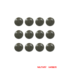 WWII German WWI Imperial German Crown EM Button 22mm (12pcs) WW1 german,Imperial German,Prussian,wehrmacht,german buttons,WWII German Buttons,WW2 buttons,WWII german,WWII military surplus,replica military,Prussian buttons