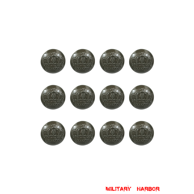 WWII German WWI Imperial German Crown EM Button 22mm (12pcs) WW1 german,Imperial German,Prussian,wehrmacht,german buttons,WWII German Buttons,WW2 buttons,WWII german,WWII military surplus,replica military,Prussian buttons