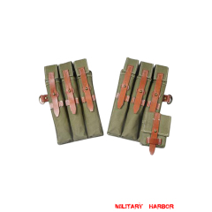 WWII German MP40 MP38 Canvas Magazine Pouchs II German Field Gears,MP40 MP38 Canvas Magazine Pouchs