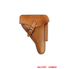 WWII German P08 Luger Leather holster Brown German Field Gears,P08 Luger Leather holster