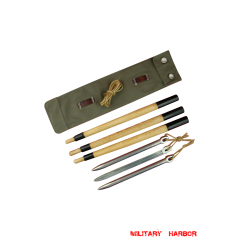 WWII German Zeltbahn Pole and Stake Kit German Field Gears,Zeltbahn Pole and Stake Kit