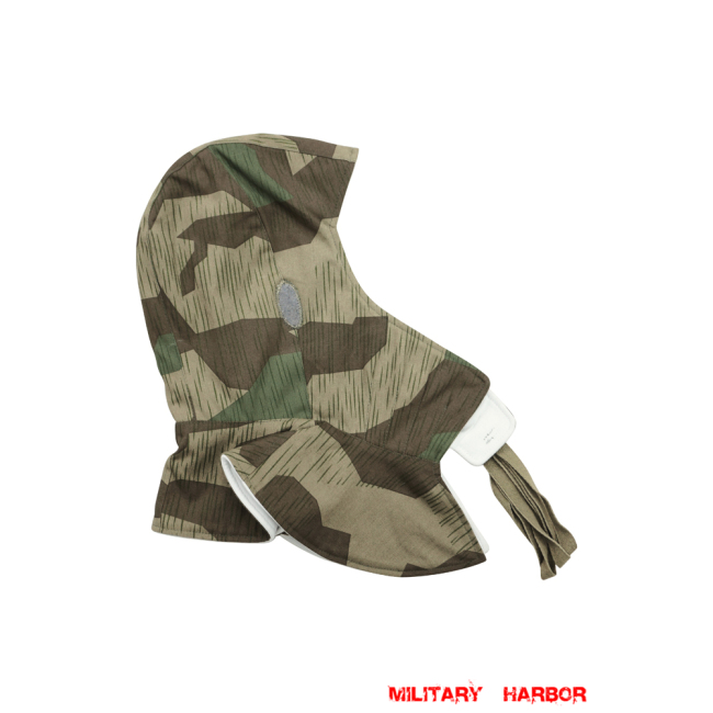 WWII German Splinter 31 Spring Camo Reversible winter hood Kopfhaube german hood,ww2 hood,german Kopfhaube,german camo hood,german camo Kopfhaube,german Reversible hood,german parka hood,Splinter hood