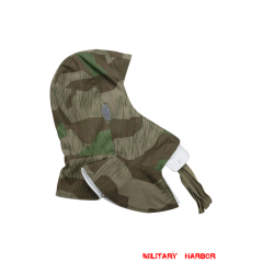 WWII German Splinter 31 Fall Camo Reversible winter hood Kopfhaube german hood,ww2 hood,german Kopfhaube,german camo hood,german camo Kopfhaube,german Reversible hood,german parka hood,Splinter hood