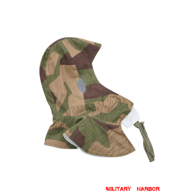 WWII German Splinter 42 Reversed Color Camo Reversible winter hood Kopfhaube german hood,ww2 hood,german Kopfhaube,german camo hood,german camo Kopfhaube,german Reversible hood,german parka hood,Splinter hood