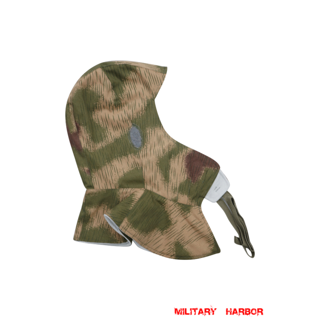 WWII German Marsh Sumpfsmuster 44 Camo Reversible winter hood Kopfhaube german hood,ww2 hood,german Kopfhaube,german camo hood,german camo Kopfhaube,german Reversible hood,german parka hood,Sumpfsmuster hood