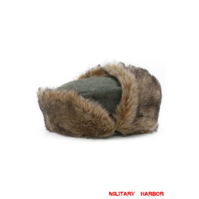 WWII German Heer/SS Field Grey Wool Winter Fur Cap ww2 german winter caps, SS winter caps,SS fur caps,Heer Winter Fur Caps,ww2 german Fur Caps,ww2 german police winter fur Caps,wehrmacht fur Caps,Waffen SS Fur caps,wehrmacht winter caps