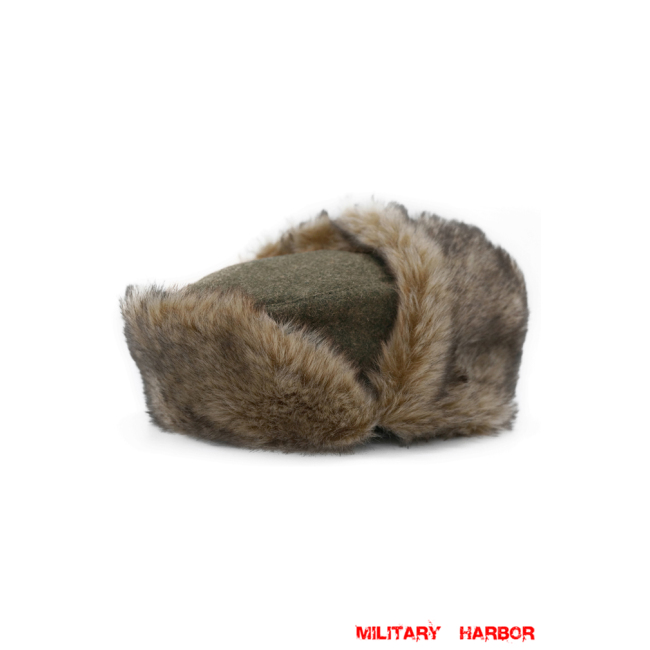 WWII German Heer/SS Brown Grey Wool Winter Fur Cap ww2 german winter caps, SS winter caps,SS fur caps,Heer Winter Fur Caps,ww2 german Fur Caps,ww2 german police winter fur Caps,wehrmacht fur Caps,Waffen SS Fur caps,wehrmacht winter caps