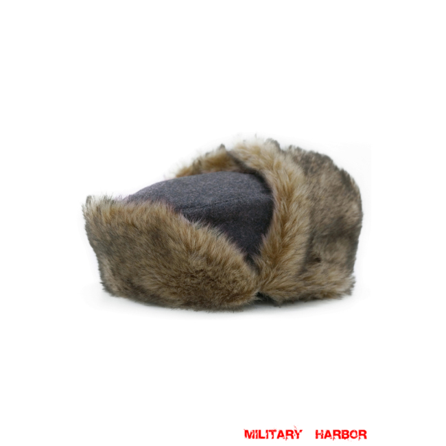 WWII German Luftwaffe Blue Grey Wool Winter Fur Cap ww2 german winter caps, SS winter caps,SS fur caps,Heer Winter Fur Caps,ww2 german Fur Caps,ww2 german police winter fur Caps,wehrmacht fur Caps,Waffen SS Fur caps,wehrmacht winter caps