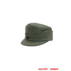 WWII German Gebirgsjager Single Button Bergmütze Field Grey Wool Field Cap WWII German Gebirgsjager Single Button Bergmütze Field Grey Wool Field Cap