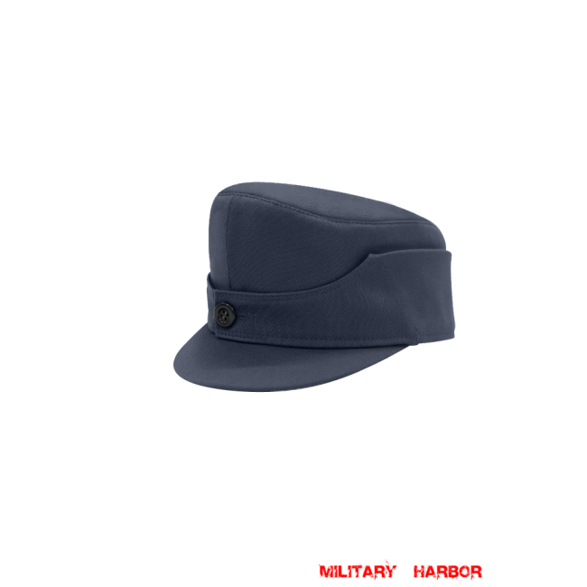 WWII German Luftwaffe Single Button Bergmütze Blue Grey Gabardine Field Cap ww2 german caps,german field caps,german hats,german Bergmütze,german ss cap,german military caps for sale,german military cap,german military hats,german military hat ww2,wehrmacht cap,ww2 cap,Gebirgsjager cap, police cap