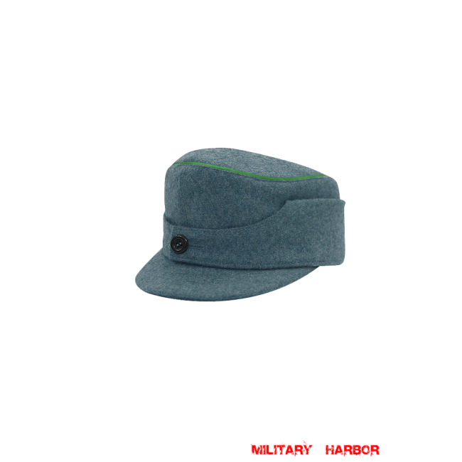 WWII German Police Gebirgsjager Single Button Bergmütze Wool Field Cap ww2 german caps,german field caps,german hats,german Bergmütze,german ss cap,german military caps for sale,german military cap,german military hats,german military hat ww2,wehrmacht cap,ww2 cap,Gebirgsjager cap, police cap