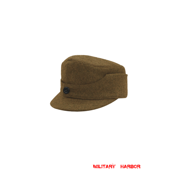 WWII German SA Gebirgsjager Single Button Bergmütze Brown Wool Field Cap ww2 german caps,german field caps,german hats,german Bergmütze,german ss cap,german military caps for sale,german military cap,german military hats,german military hat ww2,wehrmacht cap,ww2 cap,Gebirgsjager cap, police cap,sa cap