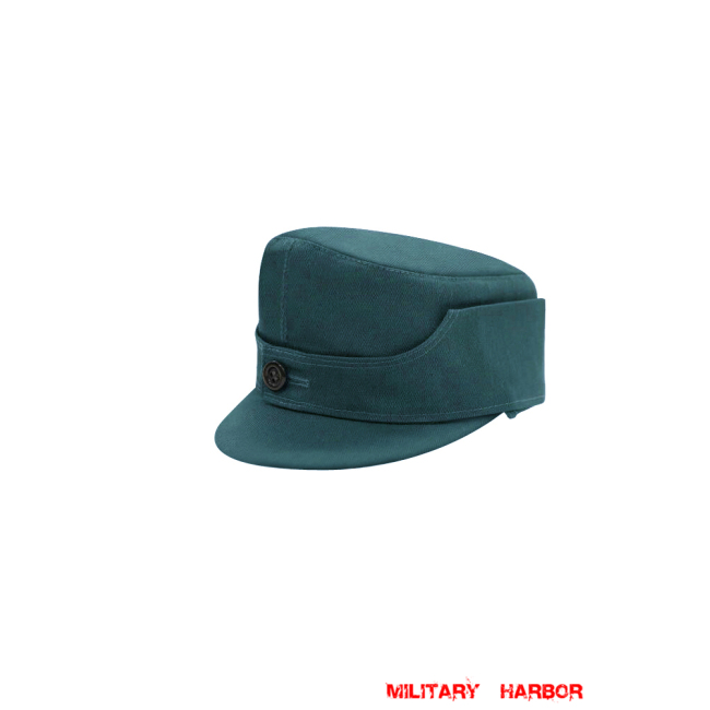 WWII German Police Gebirgsjager Single Button Bergmütze HBT Field Cap ww2 german caps,german field caps,german hats,german Bergmütze,german ss cap,german military caps for sale,german military cap,german military hats,german military hat ww2,wehrmacht cap,ww2 cap,Gebirgsjager cap, police cap,sa cap