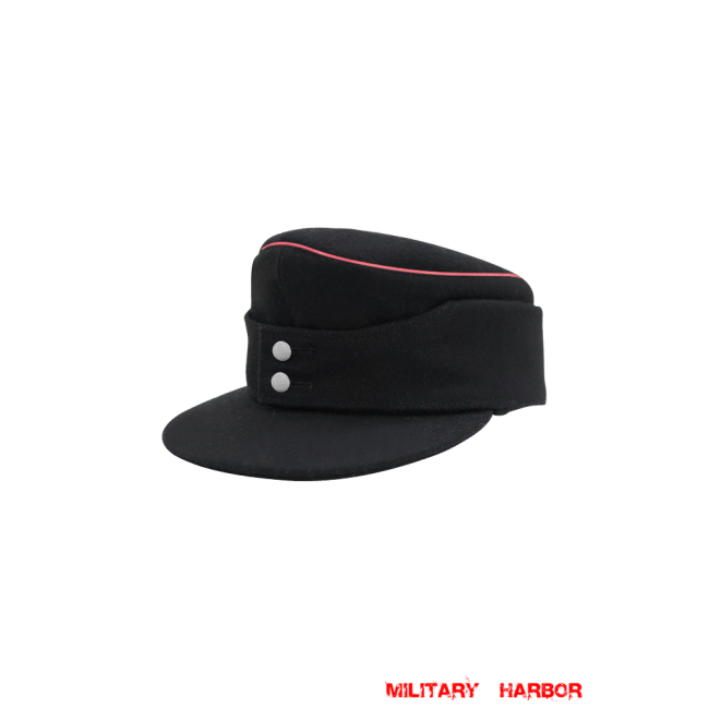 WWII German Panzer Officer Black Wool M43 Field cap ww2 german caps,german field caps,german hats,german m43 caps,german ss cap,german military caps for sale,german military cap,german military hats,german military hat ww2,wehrmacht cap,ww2 cap,german panzer M43 caps,panzer field cap,german panzer caps,Luftwaffe field caps,Kriegsmarine field caps, DAK caps