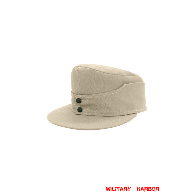 WWII German Heer/SS Off White HBT M43 field cap ww2 german caps,german field caps,german hats,german m43 caps,german ss cap,german military caps for sale,german military cap,german military hats,german military hat ww2,wehrmacht cap,ww2 cap,german panzer M43 caps,panzer field cap,german panzer caps,Luftwaffe field caps,Kriegsmarine field caps, DAK caps