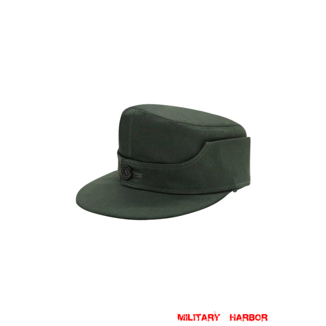 WWII German Heer/SS Reed Green HBT M44 field cap ww2 german caps,german field caps,german hats,german m44 caps,german ss cap,german military caps for sale,german military cap,german military hats,german military hat ww2,wehrmacht cap,ww2 cap,german panzer M43 caps,panzer field cap,german panzer caps,Luftwaffe field caps,Kriegsmarine field caps, DAK caps