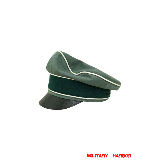 WWII German Heer Gabardine Infantry Crusher Visor Cap WW2 german cap,wehrmacht cap,SS cap,german visor cap,Infantry Crusher cap,WWII german hat,field hat,WW2 hat,WW2 german,WWII german,german WW2 militaria,waffen ss hat,wehrmacht hat,crusher cap WW2,SS crusher cap