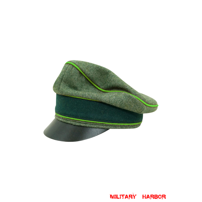 WWII German Heer Wool Mountainer Crusher Visor Cap WW2 german cap,wehrmacht cap,SS cap,german visor cap,Mountainer Crusher cap,WWII german hat,field hat,WW2 hat,WW2 german,WWII german,german WW2 militaria,waffen ss hat,wehrmacht hat,crusher cap WW2,SS crusher cap