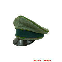 WWII German Heer Panzergrenadier officer Wool Visor cap WW2 german cap,wehrmacht cap,SS cap,german visor cap,Panzergrenadier Visor cap,WWII german hat,field hat,WW2 hat,WW2 german,WWII german,german WW2 militaria,waffen ss hat,wehrmacht hat,crusher cap WW2,SS crusher cap
