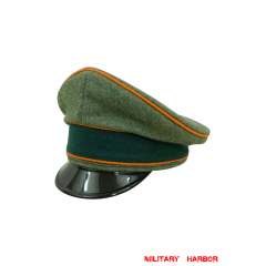 WWII German Heer Field Police officer Wool Visor cap WW2 german cap,wehrmacht cap,SS cap,german visor cap,Field Police Visor cap,WWII german hat,field hat,WW2 hat,WW2 german,WWII german,german WW2 militaria,waffen ss hat,wehrmacht hat,crusher cap WW2,SS crusher cap