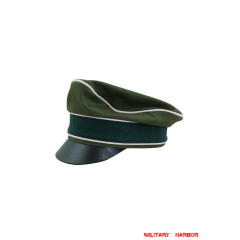 WWII German Afrikakorps Heer Infantry cotton crusher visor cap WW2 german cap,wehrmacht cap,Afrikakorps cap,german visor cap,Infantry Crusher cap,WWII german hat,field hat,WW2 hat,WW2 german,WWII german,german WW2 militaria,waffen ss hat,wehrmacht hat,crusher cap WW2,SS crusher cap