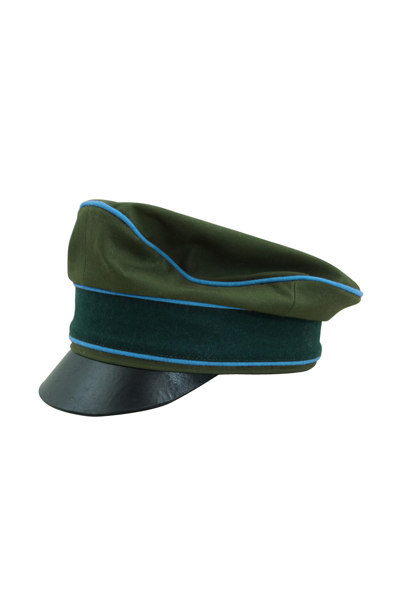 WWII German Afrikakorps Heer Transport Unit cotton crusher visor cap