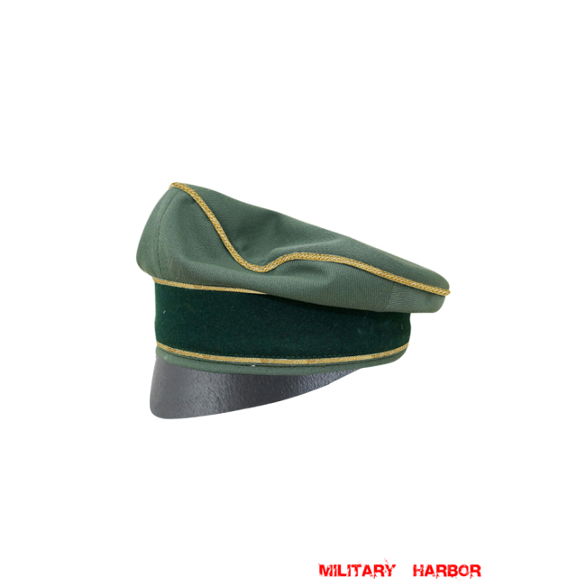WWII German Heer General Gabardine Crusher Cap Small Visor WW2 german cap,wehrmacht cap,SS cap,german visor cap,General Crusher cap,WWII german hat,field hat,WW2 hat,WW2 german,WWII german,german WW2 militaria,waffen ss hat,wehrmacht hat,crusher cap WW2,SS crusher cap