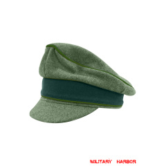 WWII German Heer M37 Wool Panzergrenadier Crusher Visor Cap WW2 german cap,wehrmacht cap,SS visor cap,german visor cap,Panzergrenadier Crusher cap,WWII german hat,field hat,WW2 hat,WW2 german,WWII german,german WW2 militaria,waffen ss hat,wehrmacht hat,crusher cap WW2,SS crusher cap
