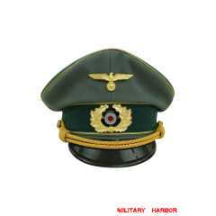 WWII German Heer General Gabardine visor cap with insignia WW2 german cap,wehrmacht cap,SS cap,german visor cap,General visor cap,WWII german hat,field hat,WW2 hat,WW2 german,WWII german,german WW2 militaria,waffen ss hat,wehrmacht hat,crusher cap WW2,SS crusher cap