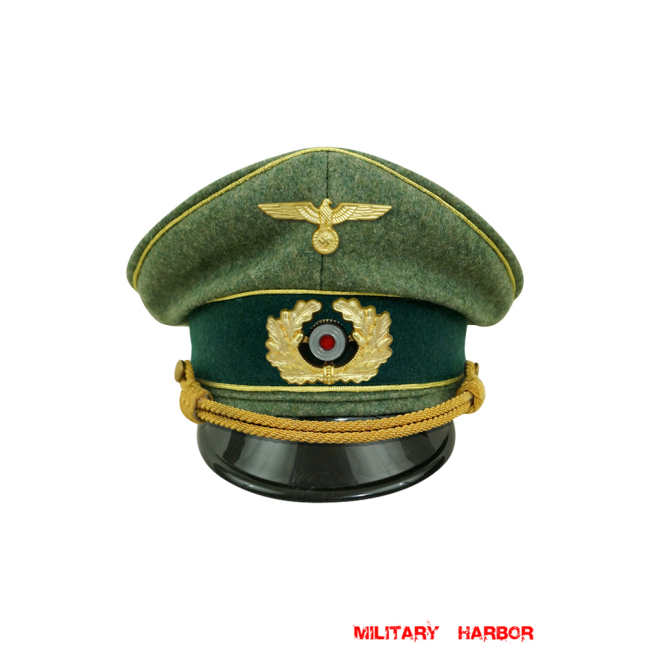 WWII German Heer General Wool visor cap with insignia WW2 german cap,wehrmacht cap,SS cap,german visor cap,General visor cap,WWII german hat,field hat,WW2 hat,WW2 german,WWII german,german WW2 militaria,waffen ss hat,wehrmacht hat,crusher cap WW2,SS crusher cap