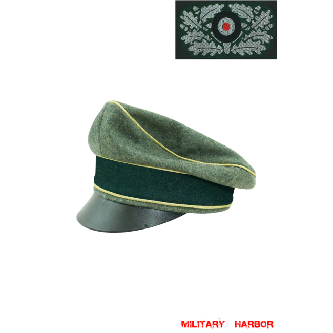WWII German Heer General Wool Crusher visor cap with insignia WW2 german cap,wehrmacht cap,SS cap,german visor cap,General Crusher cap,WWII german hat,field hat,WW2 hat,WW2 german,WWII german,german WW2 militaria,waffen ss hat,wehrmacht hat,crusher cap WW2,SS crusher cap