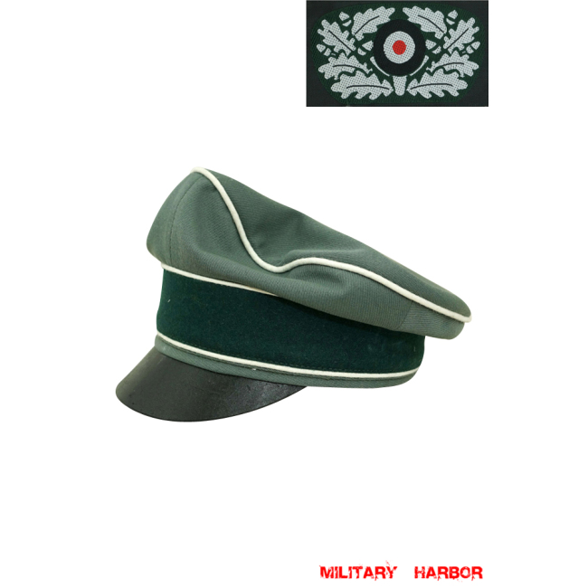 WWII German Heer Gabardine Infantry Crusher Visor Cap with insignia WW2 german cap,wehrmacht cap,SS cap,german visor cap,Infantry Crusher cap,WWII german hat,field hat,WW2 hat,WW2 german,WWII german,german WW2 militaria,waffen ss hat,wehrmacht hat,crusher cap WW2,SS crusher cap