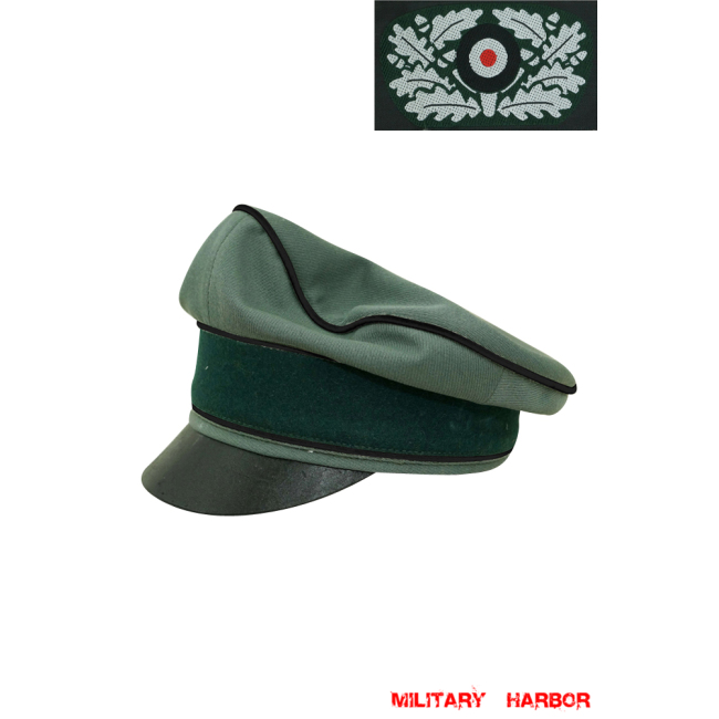 WWII German Heer Gabardine Pioneer Crusher Visor Cap with insignia WW2 german cap,wehrmacht cap,SS cap,german visor cap,Pioneer Crusher cap,WWII german hat,field hat,WW2 hat,WW2 german,WWII german,german WW2 militaria,waffen ss hat,wehrmacht hat,crusher cap WW2,SS crusher cap