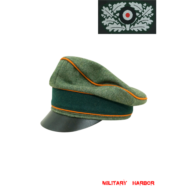 WWII German Heer Wool Field Police Crusher Visor Cap with insignia WW2 german cap,wehrmacht cap,SS cap,german visor cap,Field Police Crusher cap,WWII german hat,field hat,WW2 hat,WW2 german,WWII german,german WW2 militaria,waffen ss hat,wehrmacht hat,crusher cap WW2,SS crusher cap