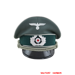 WWII German Heer Infantry officer Gabardine Visor Cap with insignia WW2 german cap,wehrmacht cap,SS cap,german visor cap,Infantry Visor cap,WWII german hat,field hat,WW2 hat,WW2 german,WWII german,german WW2 militaria,waffen ss hat,wehrmacht hat,crusher cap WW2,SS crusher cap
