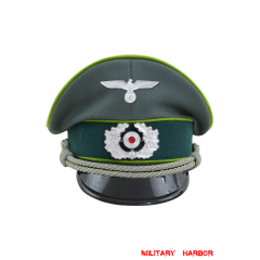 WWII German Heer Mountainer officer Gabardine Visor Cap with insignia WW2 german cap,wehrmacht cap,SS cap,german visor cap,Mountainer Visor cap,WWII german hat,field hat,WW2 hat,WW2 german,WWII german,german WW2 militaria,waffen ss hat,wehrmacht hat,crusher cap WW2,SS crusher cap