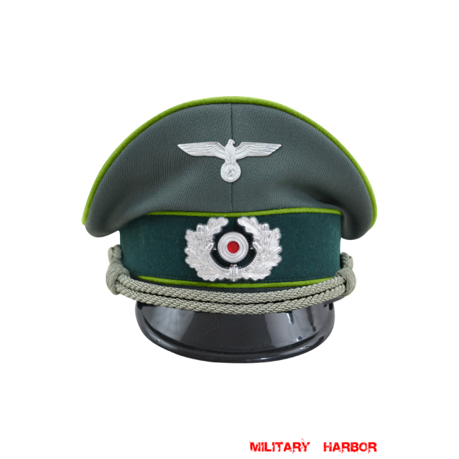 WWII German Heer Mountainer officer Gabardine Visor Cap with insignia WW2 german cap,wehrmacht cap,SS cap,german visor cap,Mountainer Visor cap,WWII german hat,field hat,WW2 hat,WW2 german,WWII german,german WW2 militaria,waffen ss hat,wehrmacht hat,crusher cap WW2,SS crusher cap