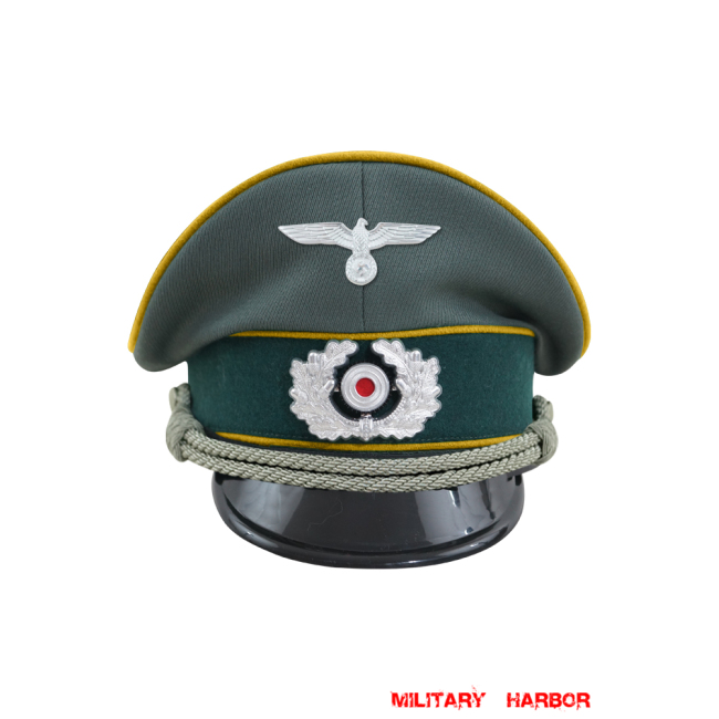 WWII German Heer Cavalry / Recon officer Gabardine Visor Cap with insignia WW2 german cap,wehrmacht cap,SS cap,german visor cap,Cavalry Visor cap,WWII german hat,field hat,WW2 hat,WW2 german,WWII german,german WW2 militaria,waffen ss hat,wehrmacht hat,crusher cap WW2,SS crusher cap
