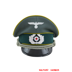 WWII German Heer Signal officer Gabardine Visor Cap with insignia WW2 german cap,wehrmacht cap,SS cap,german visor cap,Signal Visor cap,WWII german hat,field hat,WW2 hat,WW2 german,WWII german,german WW2 militaria,waffen ss hat,wehrmacht hat,crusher cap WW2,SS crusher cap