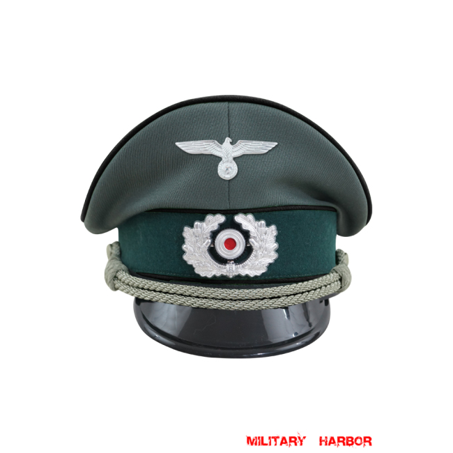 WWII German Heer Pioneer officer Gabardine Visor Cap with insignia WW2 german cap,wehrmacht cap,SS cap,german visor cap,Pioneer Visor cap,WWII german hat,field hat,WW2 hat,WW2 german,WWII german,german WW2 militaria,waffen ss hat,wehrmacht hat,crusher cap WW2,SS crusher cap