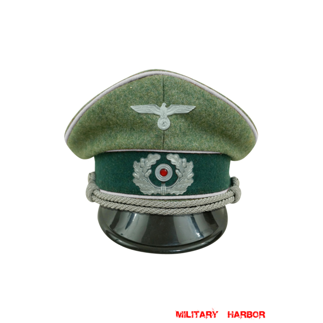 WWII German Heer Infantry officer Wool Visor Cap with insignia WW2 german cap,wehrmacht cap,SS cap,german visor cap,Infantry Visor cap,WWII german hat,field hat,WW2 hat,WW2 german,WWII german,german WW2 militaria,waffen ss hat,wehrmacht hat,crusher cap WW2,SS crusher cap