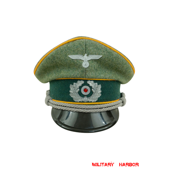 WWII German Heer Cavalry / Recon officer Wool Visor Cap with insignia WW2 german cap,wehrmacht cap,SS cap,german visor cap,Cavalry Visor cap,WWII german hat,field hat,WW2 hat,WW2 german,WWII german,german WW2 militaria,waffen ss hat,wehrmacht hat,crusher cap WW2,SS crusher cap